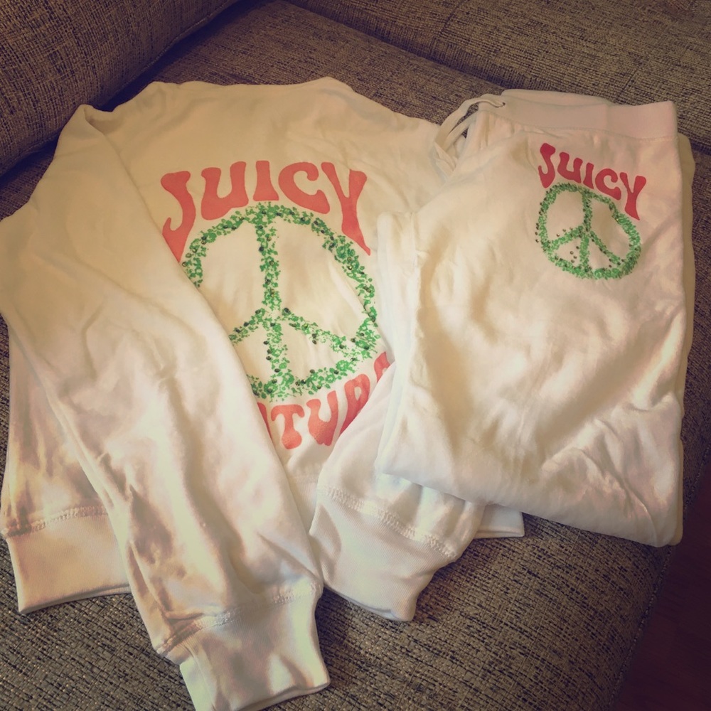 Juicy Couture Tracksuit White L NWT